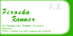 piroska rammer business card